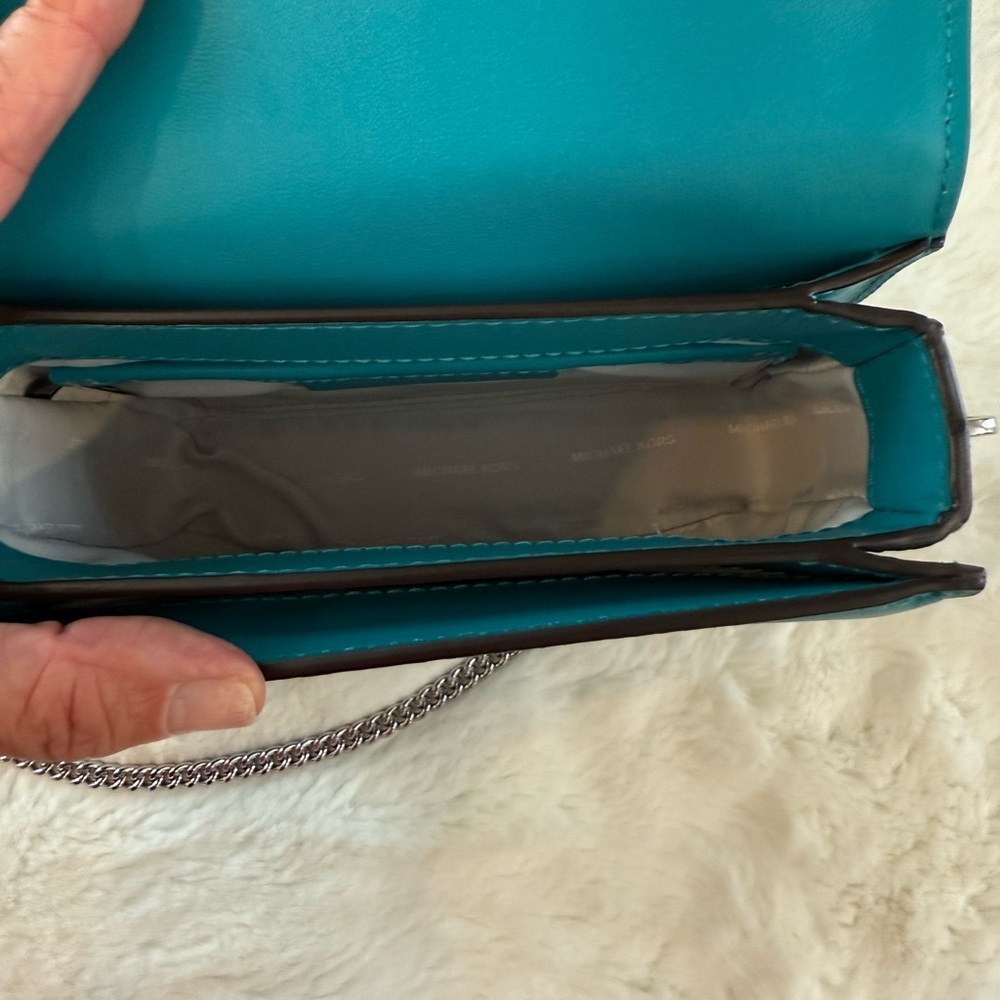 MICHAEL Michael Kors NWOT Teal Floral Crossbody Bag - Picture 5 of 10